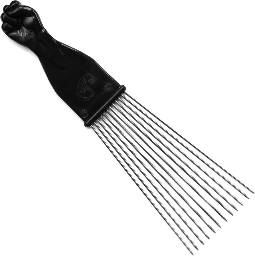 Metal Afro Comb